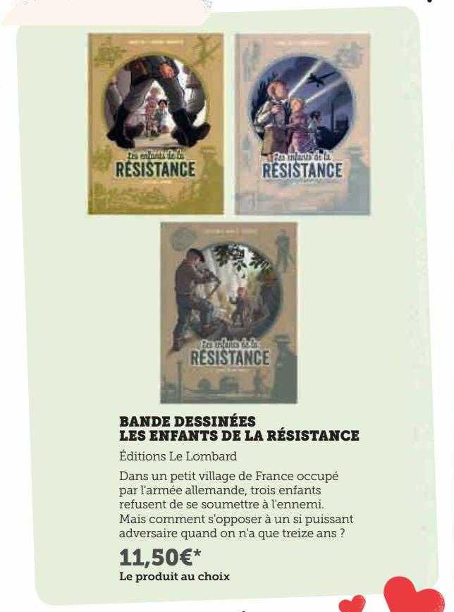 bande dessinées les enfants de la résistance