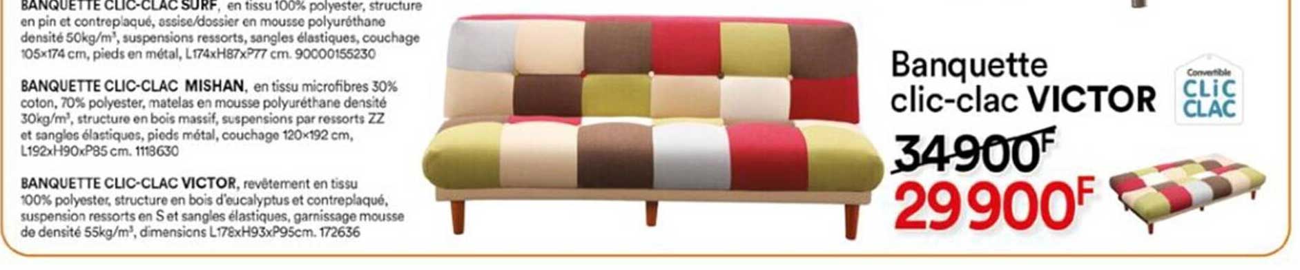 banquette clic-clac victor