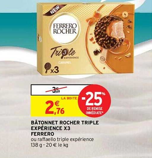 bâtonnet rocher triple expérience x3 ferrero