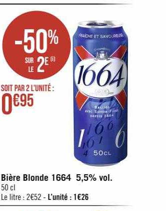 Bière Blonde 1664 5,5% Vol