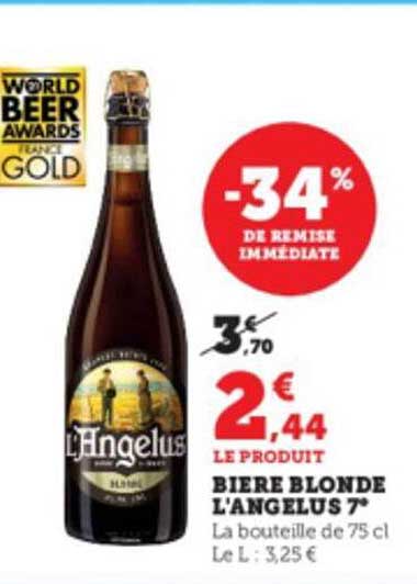 Bière Blonde L'angelus 7°