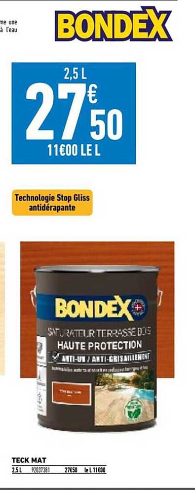 bondex teck mat