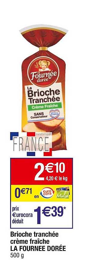 brioche tranchée crème fraîche la fournée dorée
