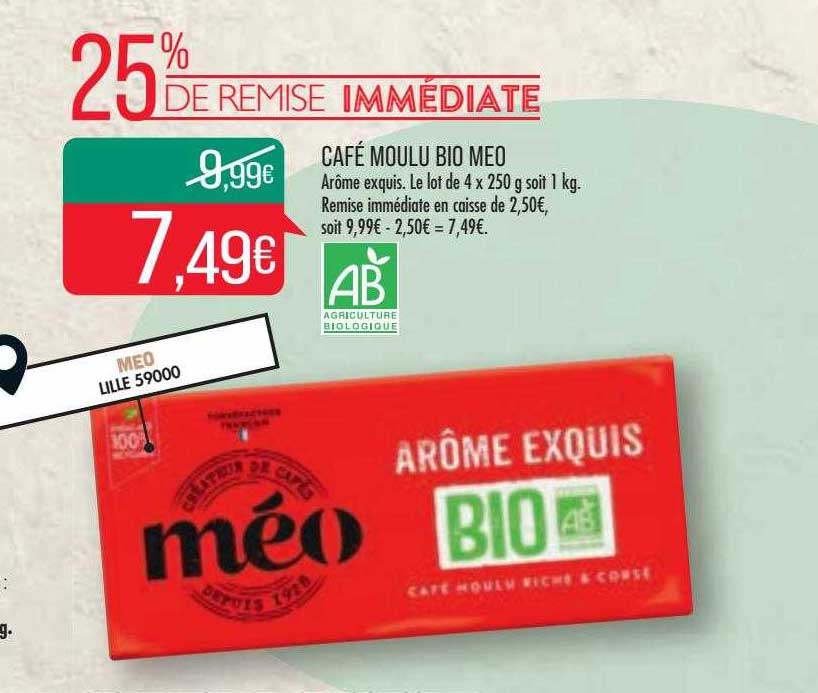 Café Moulu Bio Meo