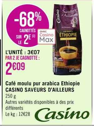 café moulu pur arabica ethiopie casino saveurs d'ailleurs