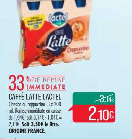 caffé latte lactel