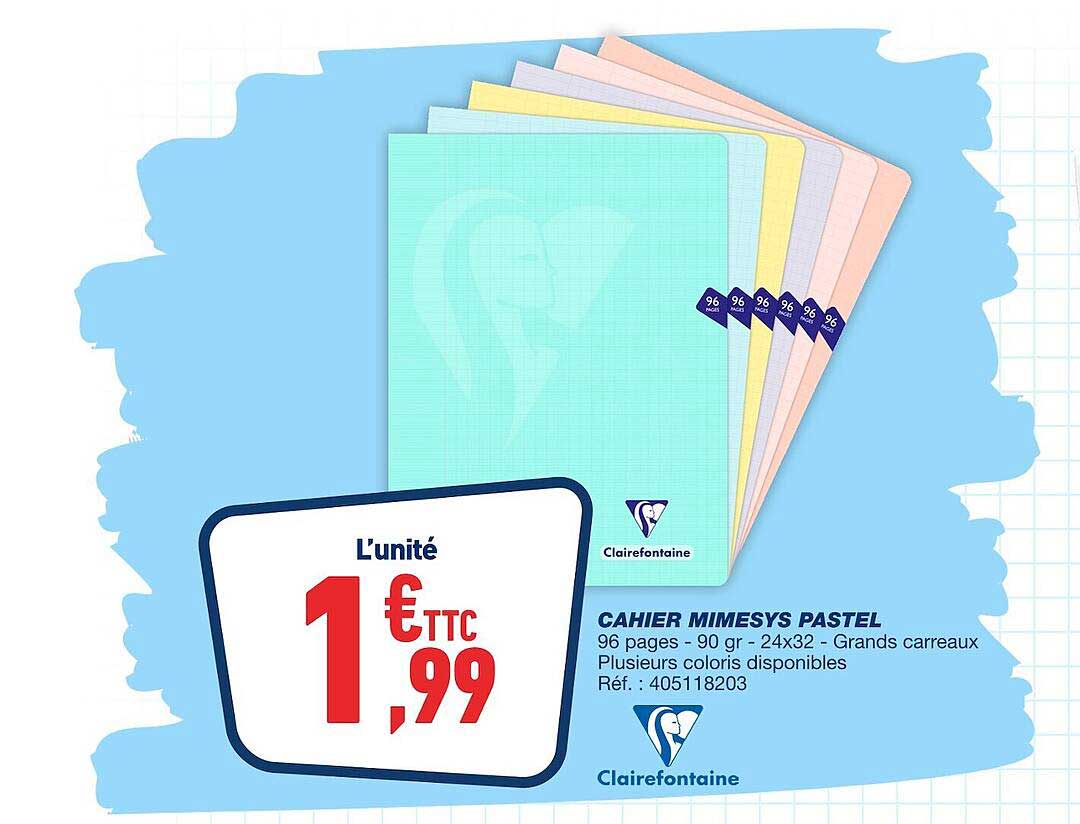 Cahier Mimesys Pastel Clairefontaine