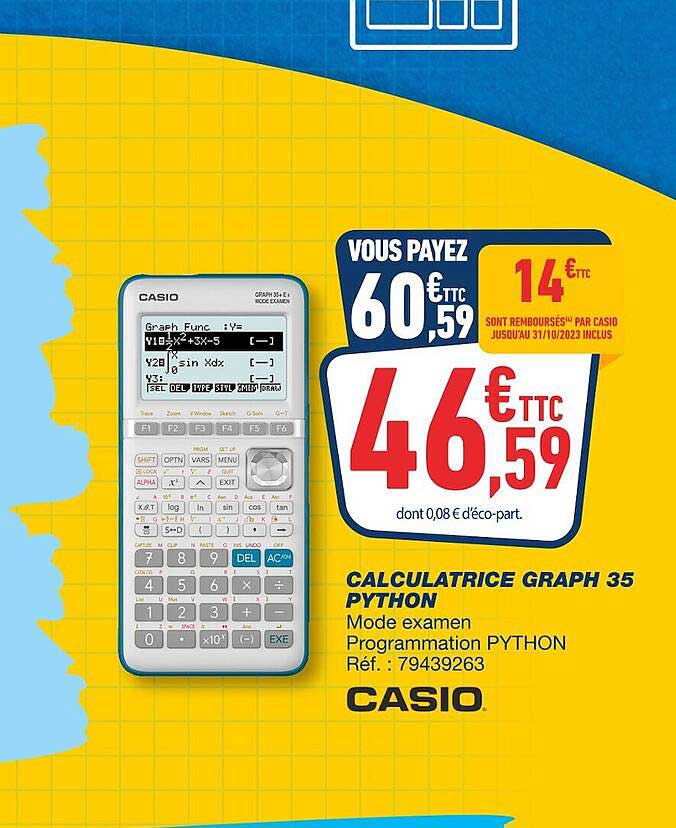calculatrice graph 35 python casio