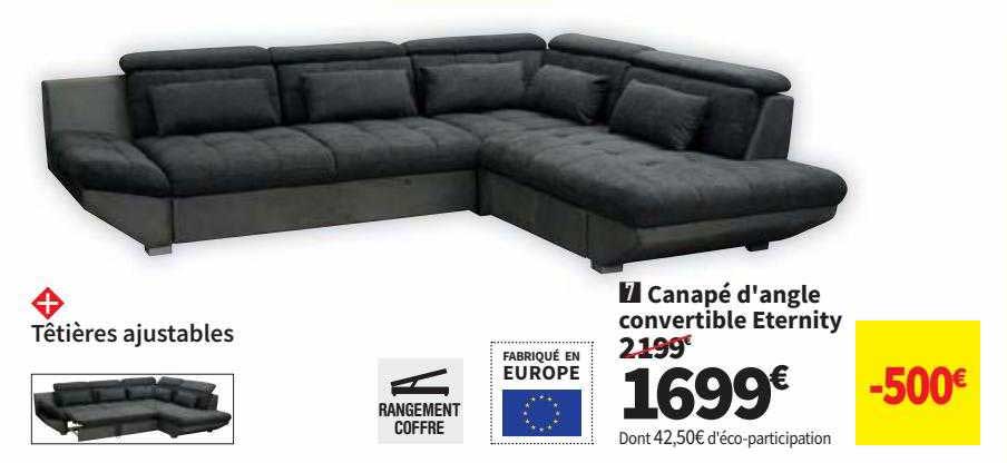 Canapé D'angle Convertible Eternity