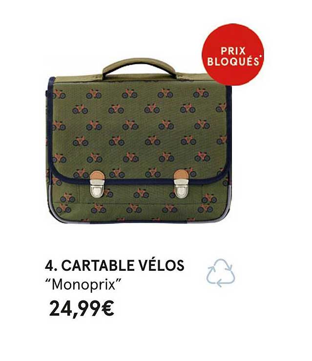 cartable vélos "monoprix"