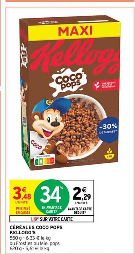 céréales coco pops kellogg's