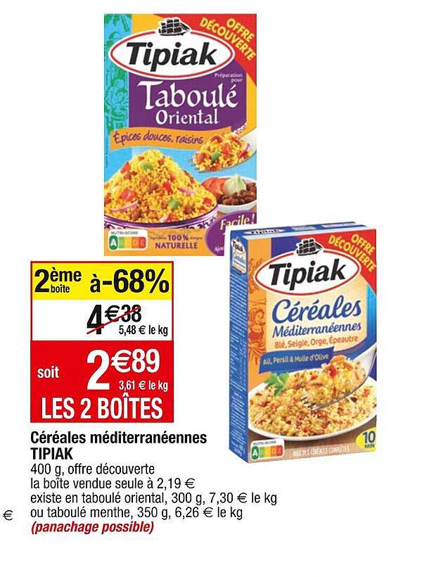 céréales méditerranéennes tipiak