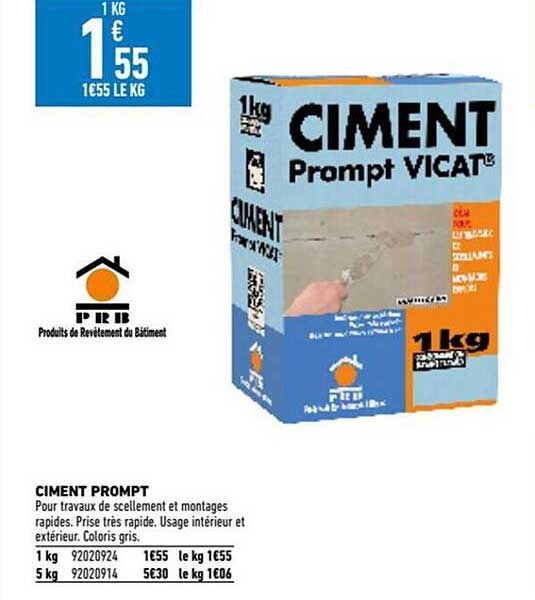 ciment prompt vicat