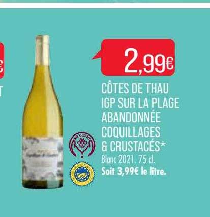 côtes de thau igp sur la plage abandonnée coquillages & crustacés