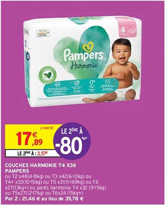 couches harmonie t4 x36 pampers