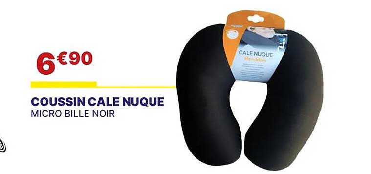 coussin cale nuque micro bille noir