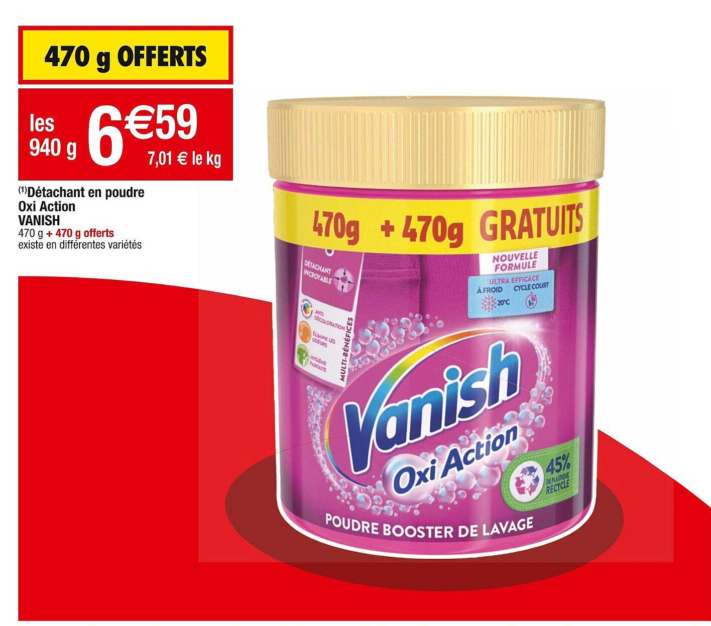 détachant en poudre oxi action vanish