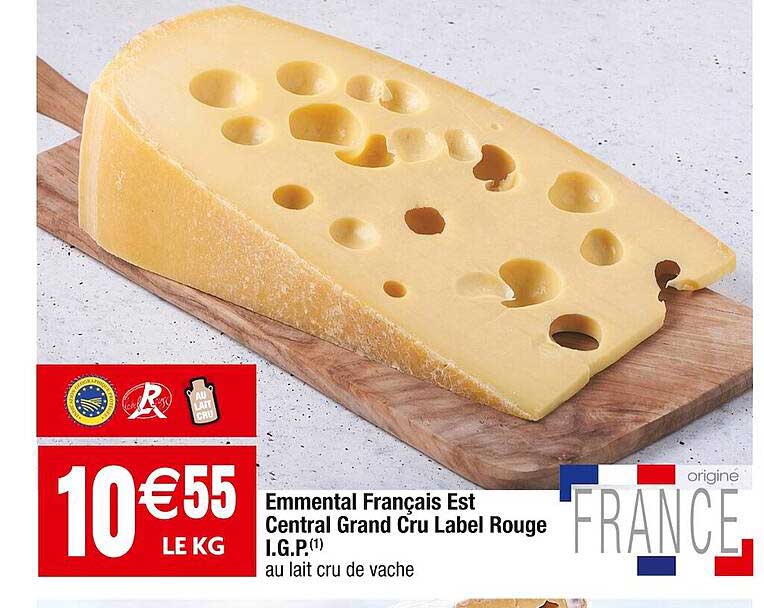 emmental français est central grand cru label rouge i.g.p.