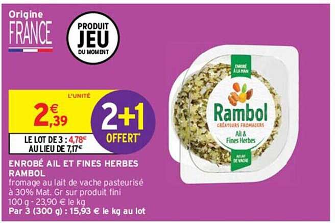enrobé ail et fines herbes rambol