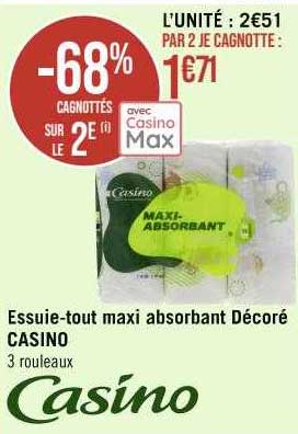 essuie-tout maxi absorbant décoré casino