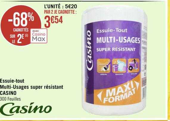 essuie-tout multi-usages super résistant casino