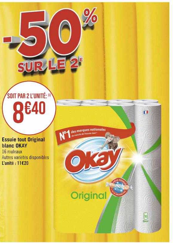 essuie tout original blanc okay