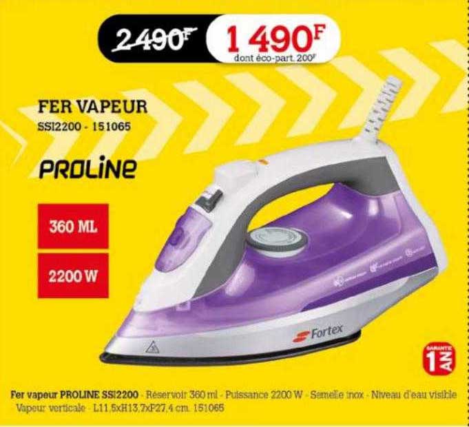 Fer Vapeur Proline