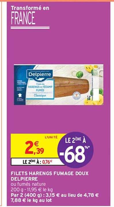 filets harengs fumage doux delpièrre