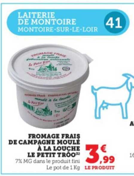 fromage frais de campagne moulé à la louche le petit trôo
