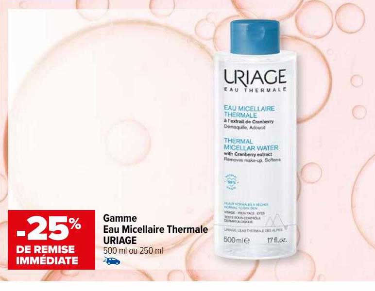 Gamme Eau Micellaire Thermale Uriage
