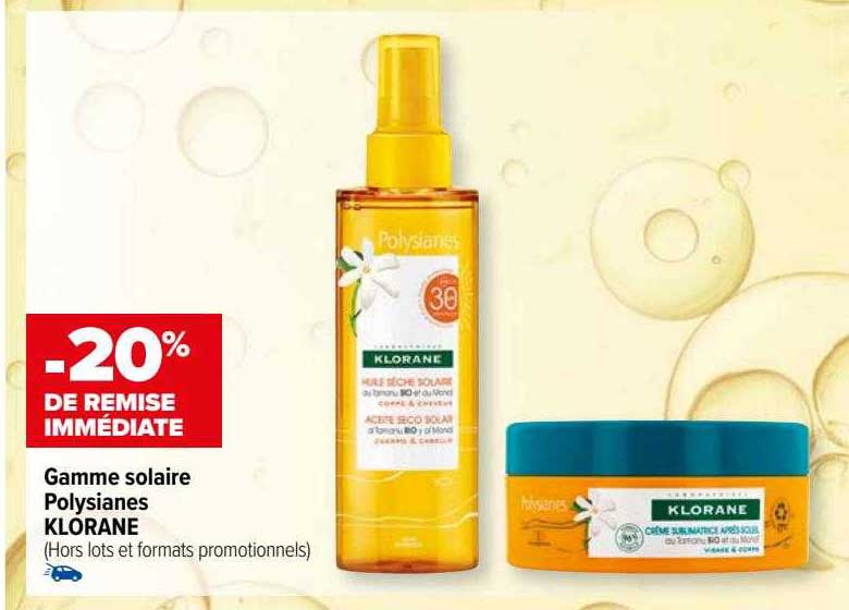 Gamme Solaire Polysianes Klorane