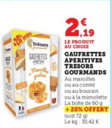 gaufrettes apéritives trésors gourmands