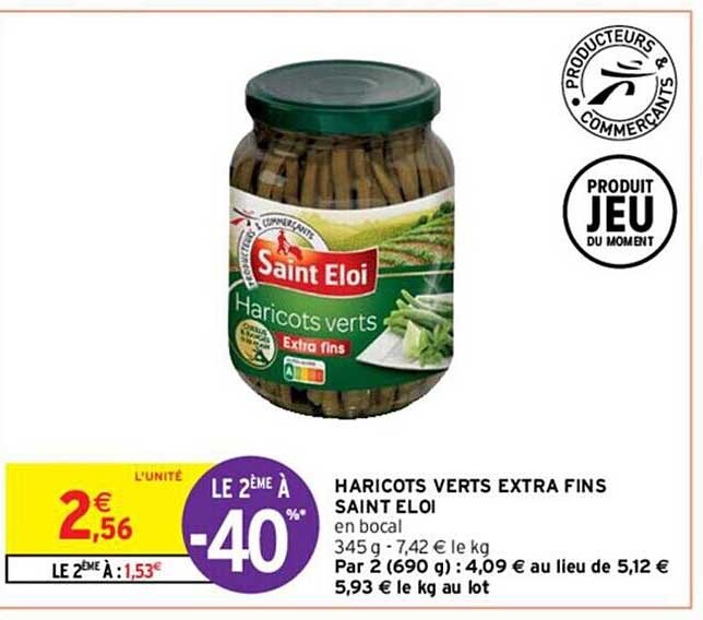Haricots Verts Extra Fins Saint Eloi