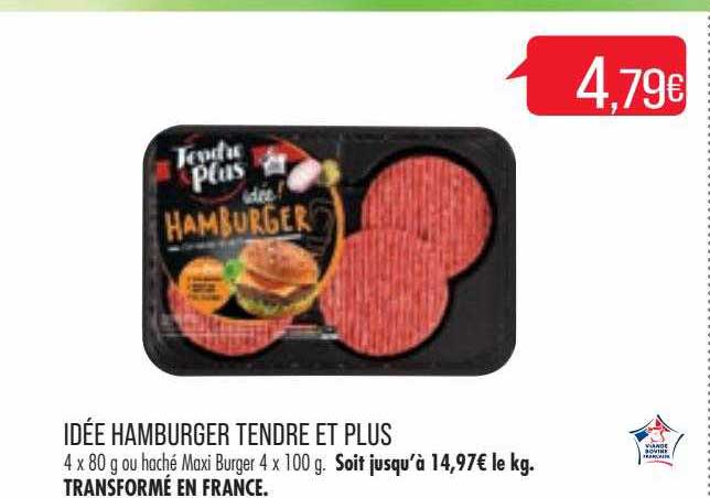 idée hamburger tendre et plus