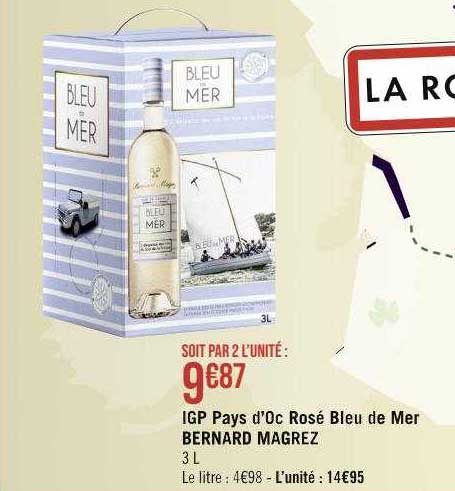 Igp Pays D'oc Rosé Bleu De Mer Bernard Magrez