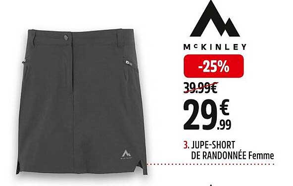 jupe-short de randonnée femme mc kinley