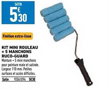 kit mini rouleau + 5 manchons ruco-guard