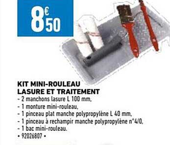kit mini-rouleau lasure et traitement
