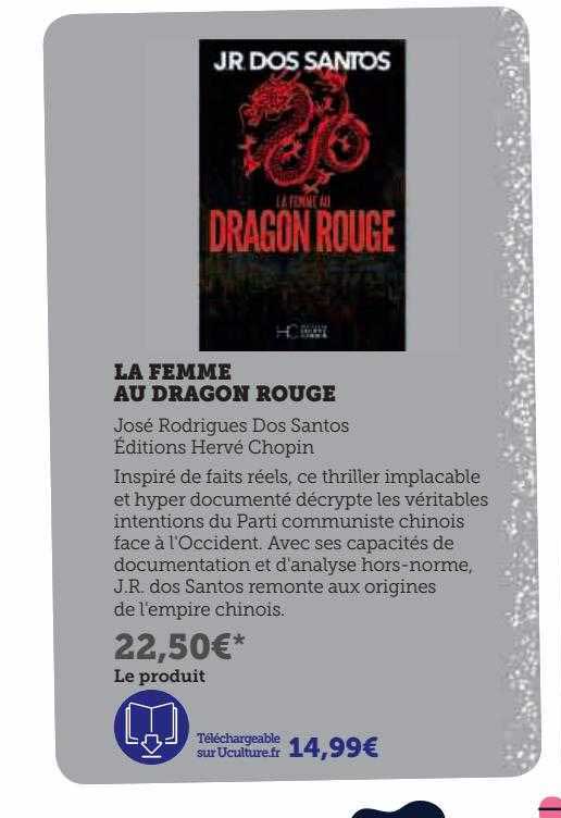 La Femme Au Dragon Rouge José Rodrigues Dos Santos