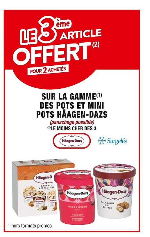 la gamme des pots et mini pots häagen-dazs