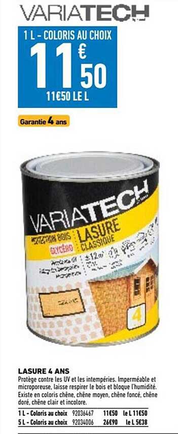 lasure 4 ans variatech