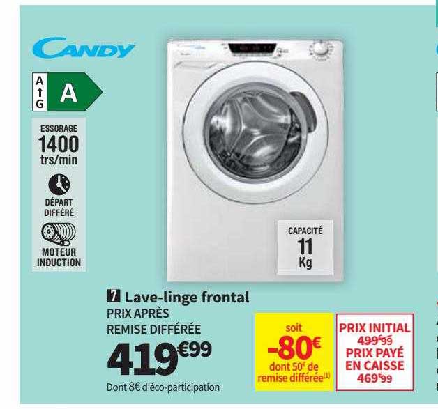 lave-linge frontal candy