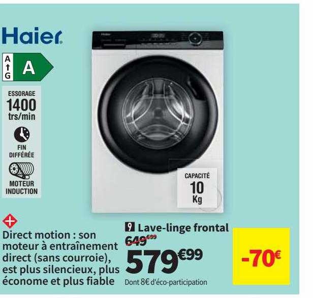 lave-linge frontal haier