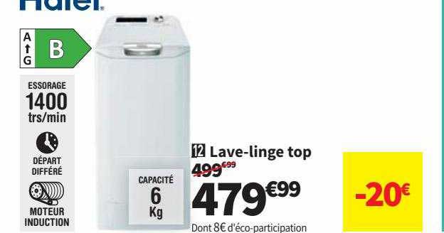 lave-linge top haier