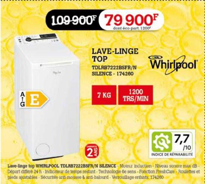 lave-linge top whirlpool