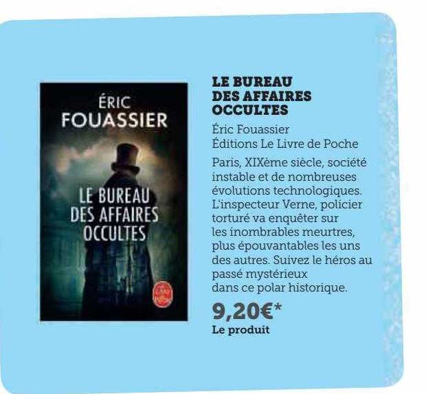 le bureau des affaires occultes éric fouassier