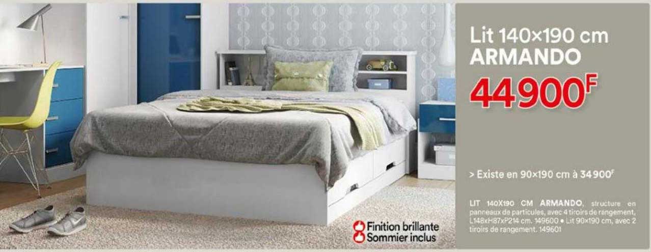 Lit 140 X 190 Cm Armando