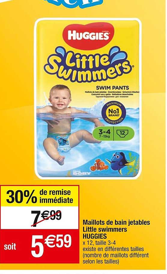 maillots de bain jetables little swimmers huggies