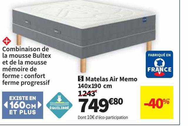 Matelas Air Memo 140 X 190 Cm