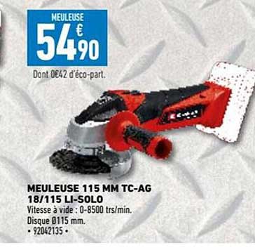 meuleuse 115mm tc-ag 18-115 li-solo